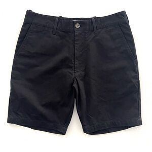 Saturdays New York City Tommy Cotton Twill Chino Shorts in Black Size 30